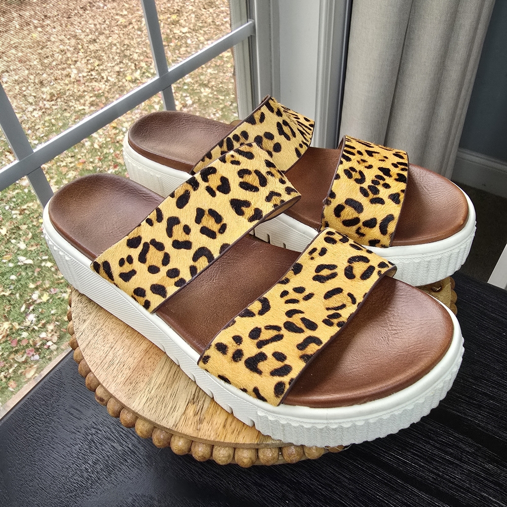 Altar'd State Animal Print Slide Sandals